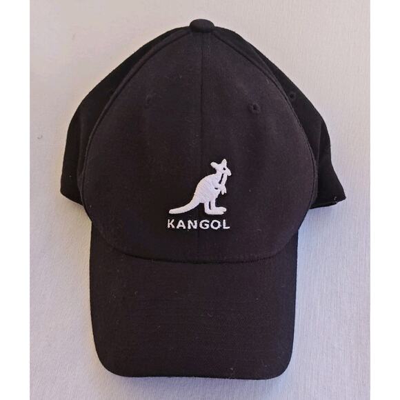 Kangol Black Hat Fitted OSFA Wool Vintage OG Original Kangol Blue Baseball Cap - Picture 8 of 8